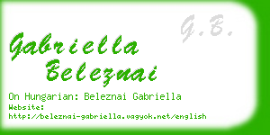 gabriella beleznai business card